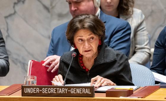 Under Secretary General, Rosmary Dicarlo, briefs Security Council on Ukraine.